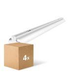 Confezione Multipack 4x Noxion Reglette Click Riflettore V2 LED T8 | Adatto per 2x 150cm Tubo LED