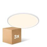 Confezione Multipack 3x Nordlux Lampada Da Soffitto A LED Oja 42 Bianca 19W 2100lm 120D - 830-840 CCT | Night Mode - IP20