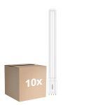 Confezione Multipack 10x Philips CorePro PL-L LED Bulbo Mains 24W - 830 Luce Calda -  | 4-Pin - Sostitutiva 55W