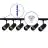 Bright Choice Set completo 1-Fase Rail 2 Metro Nero | incl. 6x Faretti + GU10 2700K 3W Dimmerabile + Tappo Di Chiusura, Connettore di Alimentazione e I-Connettore