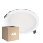 Confezione Multipack 4x Ledvance Downlight LED Comfort Opale Aluminium Bianca 30W 3600lm 100D - 930 Luce Calda -  | Ritaglio 200mm - IP44 - Miglior Resa Cromatica