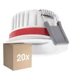 Confezione Multipack 20x Ledvance LED  SPOT FIRE RATED Aluminium  8W 720lm 36D - 940 Bianco Freddo | Ritaglio 68mm - IP65 - Miglior Resa Cromatica -  Dimmerabile